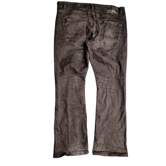 Enzo Black Distressed Denim Bootcut Jeans - Picture 9 of 10